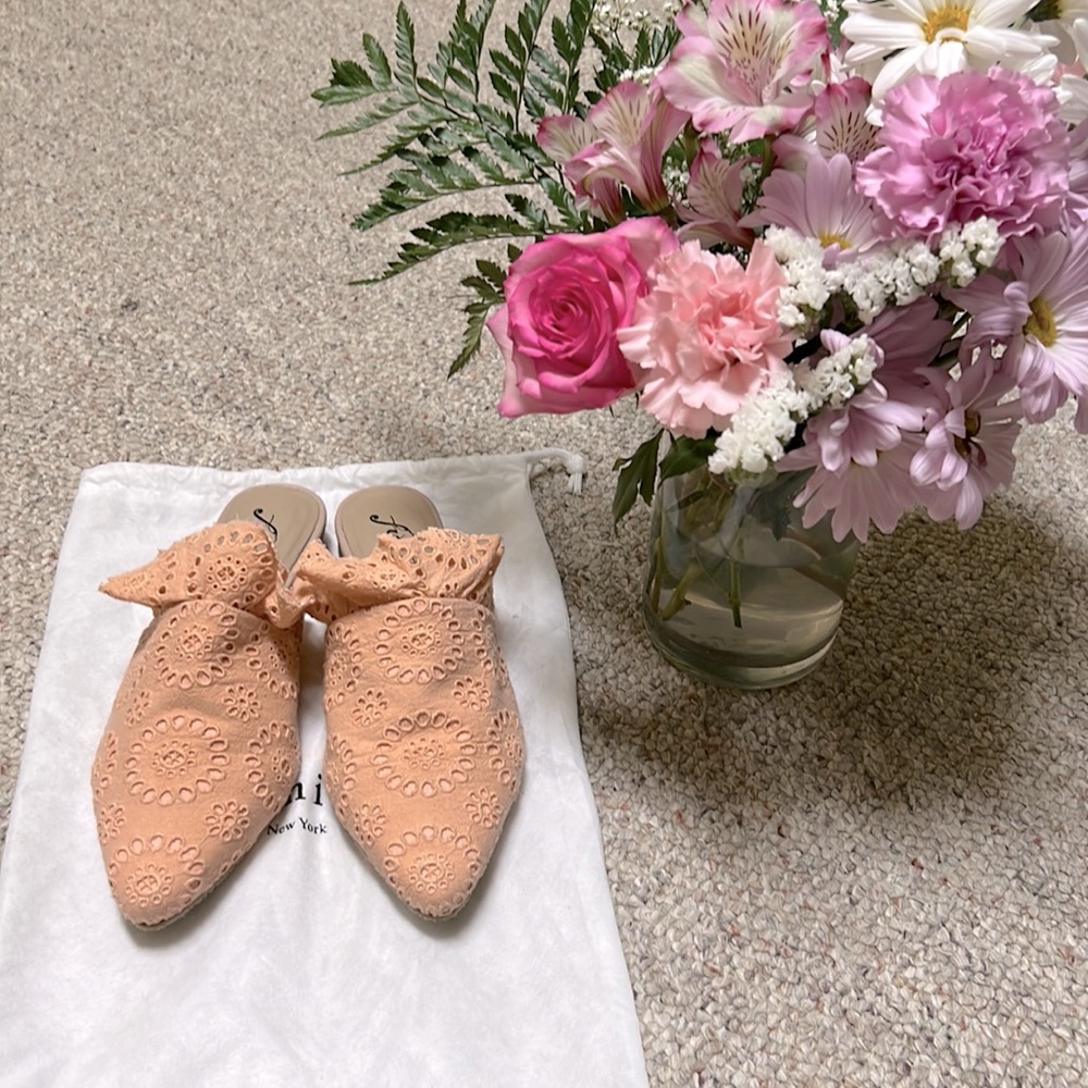 Free people salmon pink color mule size 38